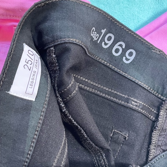 GAP size 0, 2pair Black & Pink Premium Skinny Ankle Jeans - Picture 7 of 16